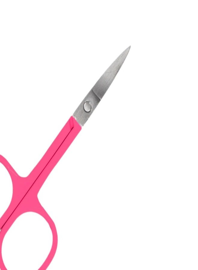 FOLELLO Grooming Scissor for Men and Women (White, Pink) - Stainless Steel Mustache Scissors for Men, Eyebrow, Nose Hair Scissor for Men - Image 2